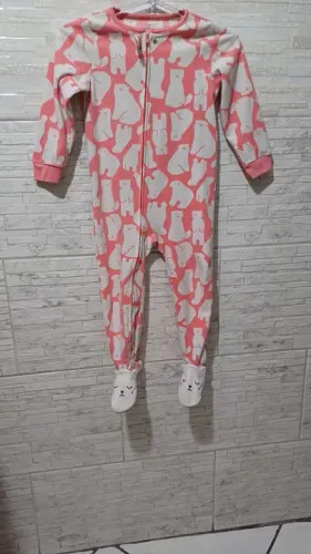 Macacão bebê ursinho - rosa - P são dois 