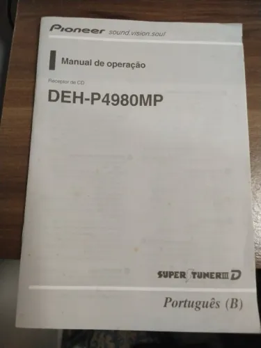 Manual de Operações CD Player Pionner DEH-P 4980 MP