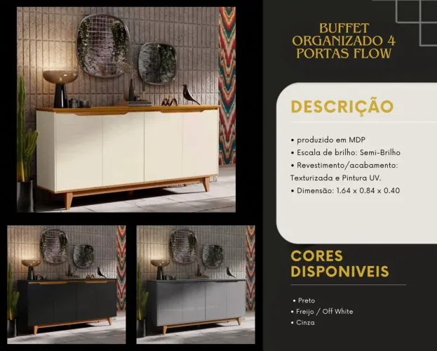 Buffet organizador 4 portas