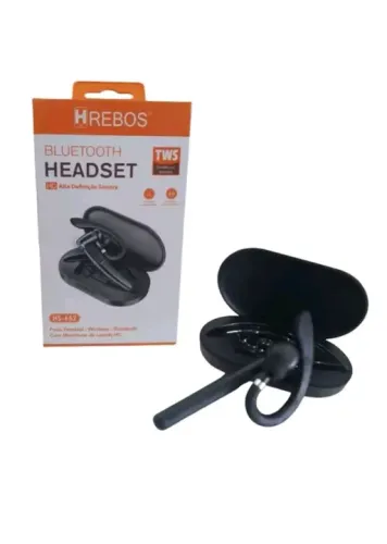 Headset bluetooth HS-652 TWS alta definição com lapela encaixa nas duas orelhas