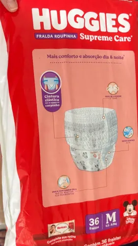 Fraldas Huggies M - 36 unidades