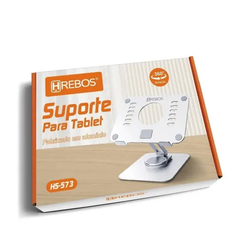 Suporte para Tablet Ajustável 360º Alumínio Portátil - Hrebos - HS-573