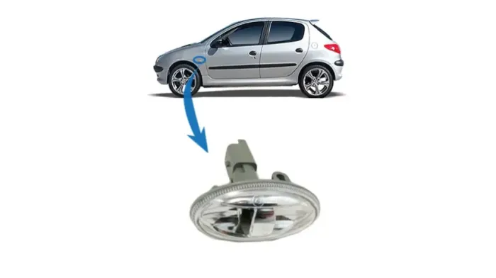 luz Pisca Seta Lateral Modelo Para o Peugeot 206 e 207 - Modelo Original com Soquete