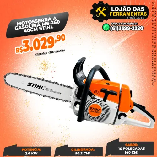 Motosserra à Gasolina MS-260 40CM Stihl Original