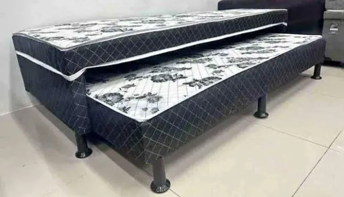 Cama Box Solteiro Acoplada D33 com Auxiliar