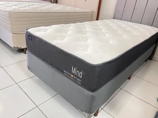 Cama Box Solteiro 88x188 Molas Ensacadas Marca Mannes Suporte 150 Kg Peças Novas!