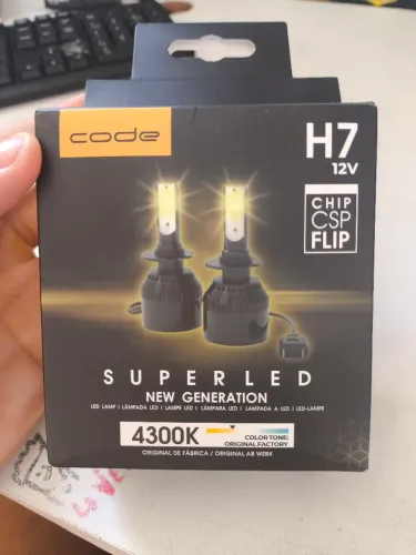 LAMPADA LED H7 AMARELA 4300K 