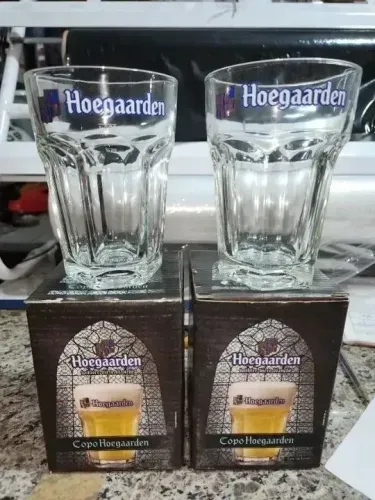 Kit 2 copos Hoegaarden para Cerveja 250 ml novo na caixa.