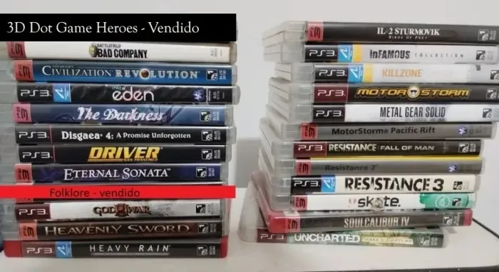 Jogos PS3 diversos. Aprox. R$ 130,00 cada. Ver detalhes para preços individuais.