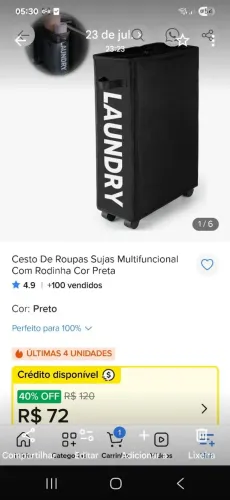 Cesto roupas e utilidades