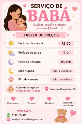 faço faxina e sou babá barra dos coqueiros - se