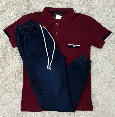 Kit Camisa Polo e Calça Jogger Cargo