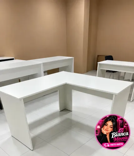 Mesa em L resistente com Frete grátis