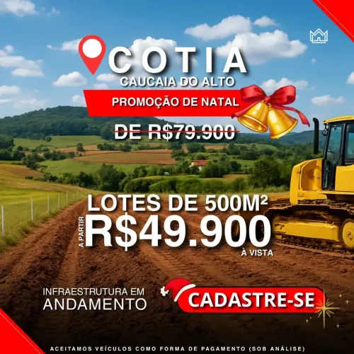 Loteamento em destaque: 600m² por R$50.000 parcelas e condições diferenciadas