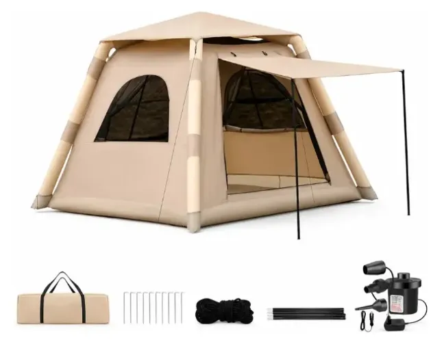 Barraca Inflável Camping 4-5 Pessoas Impermeável