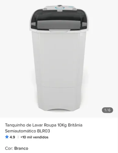 Vende-se tanquinho de lavar Britânia, na caixa, 10kg