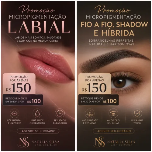 Micropigmentação labial & sobrancelhas 