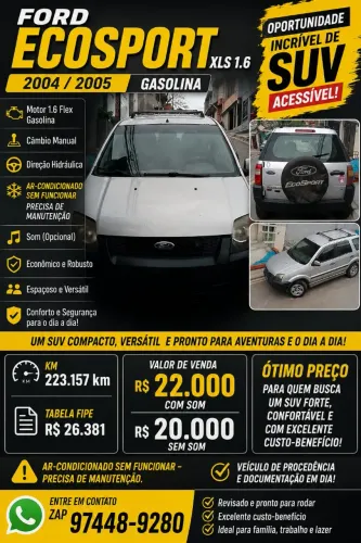Ford Ecosport XLS 1.6/ 1.6 Flex 8V 5P 2005