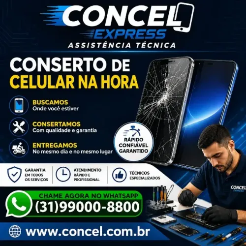 Conserto de Celular na Hora | Troca de Tela, Bateria, Conector | Todas as Marcas