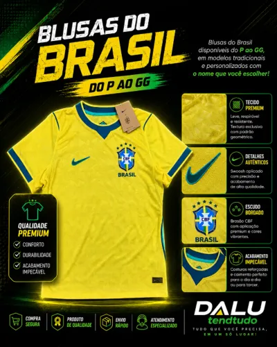 Camisa Brasil Copa do Mundo 2026 Blusa do Brasil