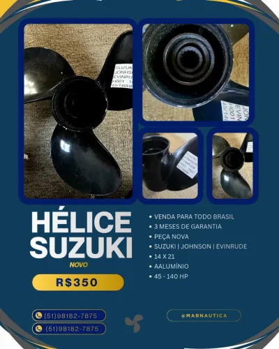 HÉLICE SUZUKI, JOHNSON, EVINRUDE