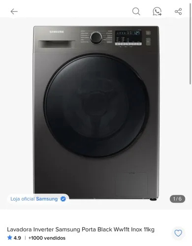 Lavadoura de roupas Samsung
