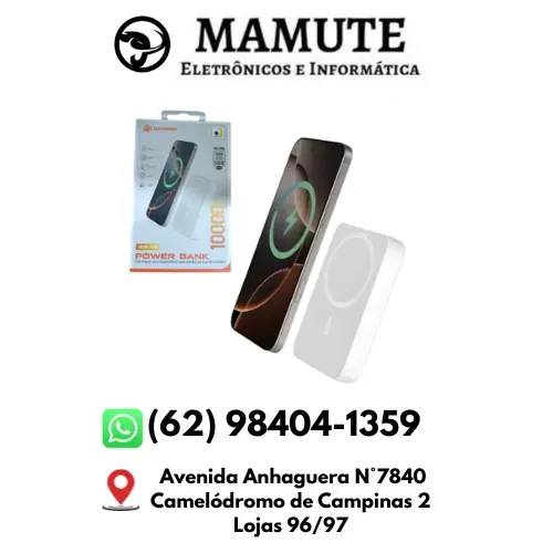 Bateria Portátil Magsafe 10000mAh 15W Peining iPhone Android Powerbank