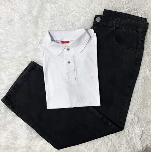 Kit Camisa Polo e Calça Baggy