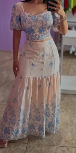 Conjunto saia longa 