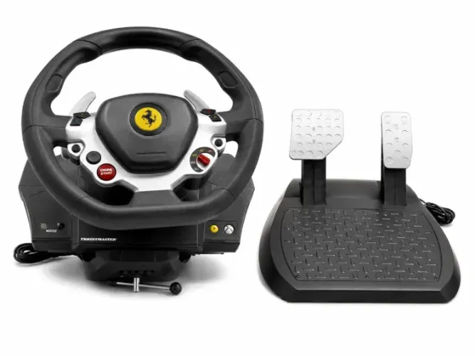 Volante Thrustmaster Ferrari + Pedais para Xbox 360 e PC - Seminovo