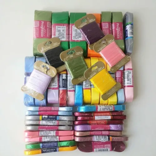 Combo Fitas de Cetim - diversos tamanhos e cores variadas
