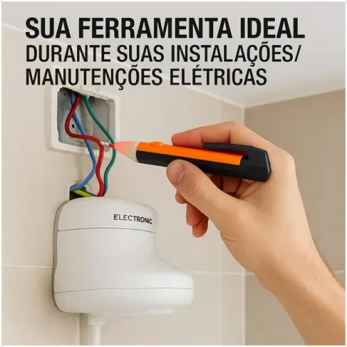 Caneta Teste Tensão 90 A 1000v Detector Sonoro Segura Luatek Preto