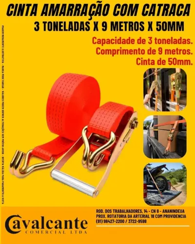 CINTA DE CATRACA 3 TONELADAS X 9 METROS X 50MM