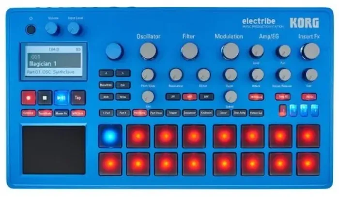 Sintetizador Korg Electribe Synth In Emx Blue  Sintetizador e Sequenciador Production Stat