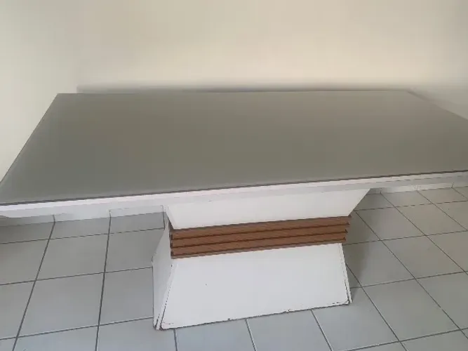 Mesa tampo de vidro 