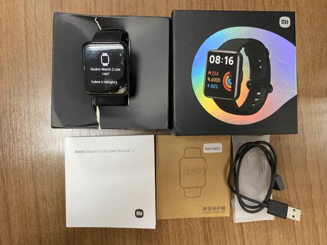 Smartwatch Redmi Watch 2 Lite - Completo e em ótimo estado