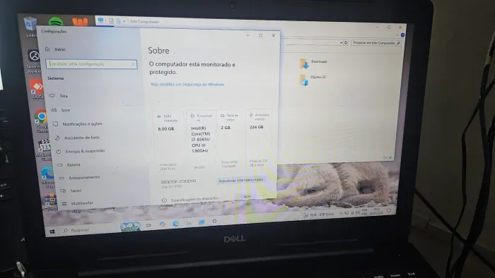 Notebook Dell inspiron 3583 8gb i7 8 geracao