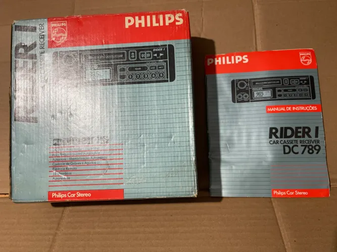 Caixa de embalagem e manual de instruções original ( Rádio Rider L - Dc 789 )