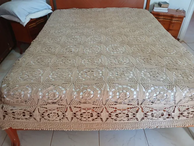 Colcha de crochê casal