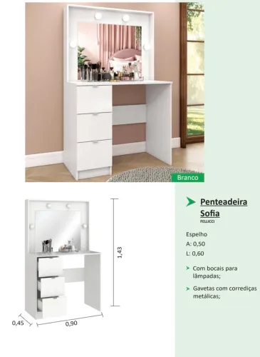 Penteadeira Sofia - Promoção 