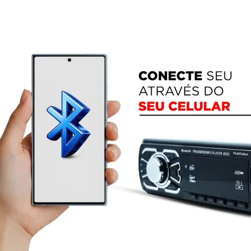 Rádio MP3 Automotivo Bluetooth USB SD FM Universal 