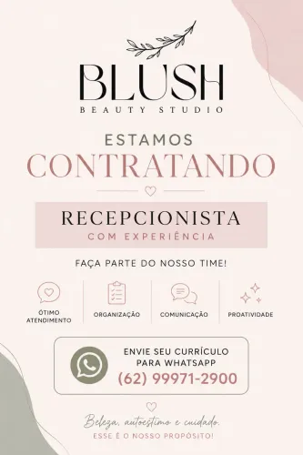 Recepcionista Salão de beleza