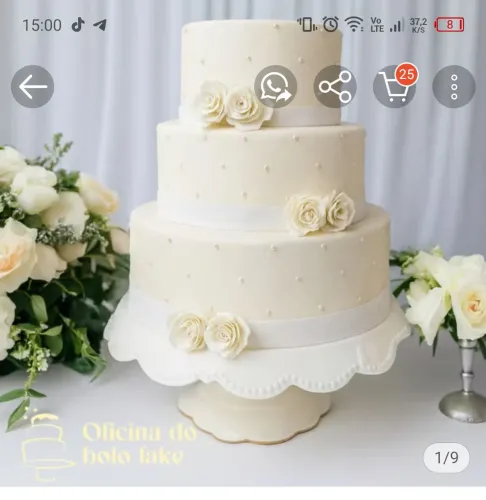 Bolo fake casamento 