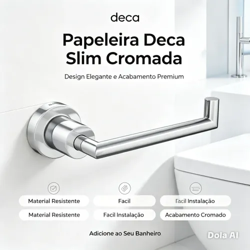 Papeleira Deca Slim Cromada