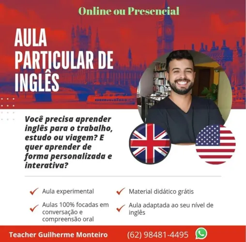 Aula particular de INGLÊS online