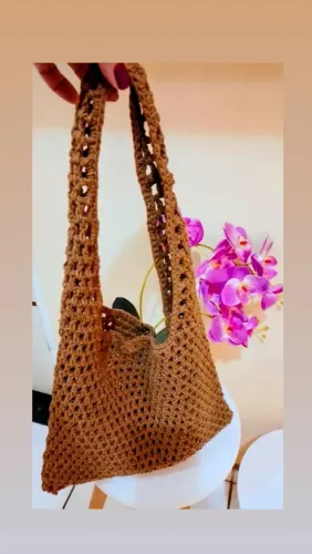 Ecobag / Bolsa de ombro de crochê 