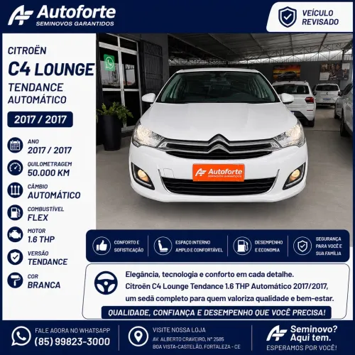 Citroen C4 Lounge Tendance 1.6 Turbo 4P AUT 2017