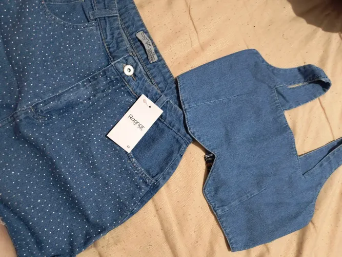 Conjunto jeans feminino.