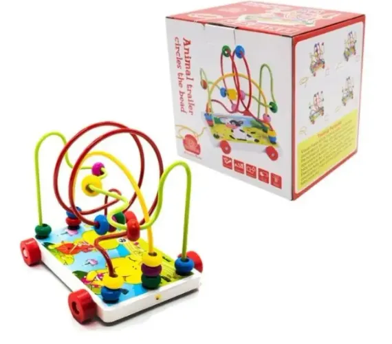 Brinquedo educativo carro labirinto com peças para encaixa