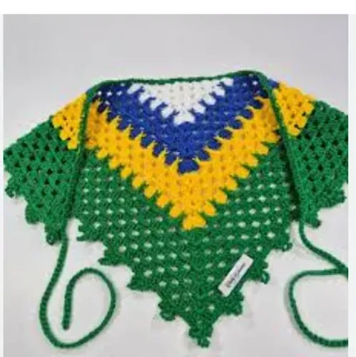 Bandana croche Copa do mundo Pronta entrega .Em quantidade  ou unidade